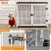 Artloge Heavy Duty Metal Pet Kennel Cage Durable Dog Crate Wooden Tabletop End Side Table with Removable Tray & 3 Lockable Doors for Dogs Furniture - 3 of 4