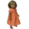 Doll Clothes Superstore Handmade Tangerine Dress Fits 18 Inch Girl Dolls Like American Girl Our Generation My Life Dolls - 3 of 4