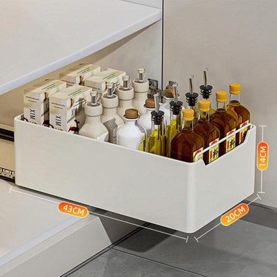 Garvee Pull Out Cabinet Organizer Slide Out Drawer for Kitchen Cupboard, Bathroom Cabinet Organizer Shelf Storage 20cm — фото 5