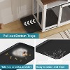 71" Wooden Dog Crate Furniture - Double Kennel with Removable Divider, 3 Storage Drawers - 2 of 4