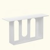 KIGFTSOD Modern and Curved Design Ash Veneer Console Table with Shelf, Suitable for Entryway, Hallway Living Room, Foyer, Corridor - 3 of 4