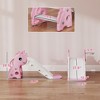 3-in-1 Toddler Slide for Age 1-3, Freestanding Kids Slide with Climber, Basketball Hoop and Ball, Giraffe Design - 3 of 4
