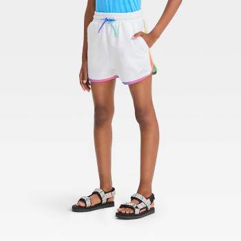Pride Kids' PH by The PHLUID Project Rainbow Pull-On Shorts - White