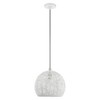 Livex Lighting Chantily 1 - Light Pendant in  White/Brushed Nickel - 3 of 4