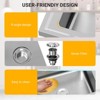 Freestanding Stainless Steel Utility Sink 24x20x41", Single Bowl, Hot & Cold Faucet, Adjustable Legs, Rapid Drainage, Built-in Knife Storage - 4 of 4