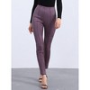INSPIRE CHIC Women's Faux Suede High Waisted Elastic Slim Casual Leggings Pants - 3 of 4