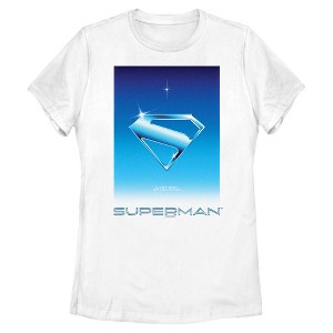 Womens Superman Last Son of Krypton Blue Symbol T Shirt - 1 of 4