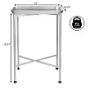 JONATHAN Y Sterling 26.25" Industrial Classic Metal Foldable Rectangular End Table & Side Table with Removable Tray Top - 3 of 4