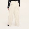 Women's Mid-Rise Barrel Leg Cargo Denim Pants - Woolrich x Target Cream - 3 of 3