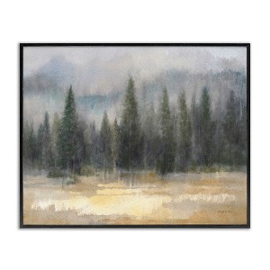 Stupell Industries Abstract Blurred Pine Tree Forest Landscape Framed Giclee Art - 1 of 4