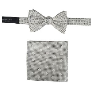 Men's Floral 2.75" x 4.75" Adjustable 16" - 20" Freestyle Self Tie with Hankie Set - 1 of 4