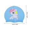 Unique Bargains Kid's Knitted PU Cartoon Horse Swim Cap 1 Pc - 4 of 4