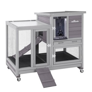 Aivituvin Outdoor and Indoor Bunny Hutch, Rabbit House (Inner Space 8.3ft²)-AIR10 - 1 of 4