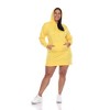 Women's Plus Size Hoodie Sweatshirt Dress - White Mark - 2 of 4