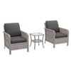 Sonkuki 3 Pieces Outdoor Patio Furniture Sets, Rattan Chair with Table Wicker Set for Backyard Porch, Garden, Poolside, Balcony - 2 of 4