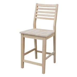 International Concepts Aspen Counter Height Slat Stool - 24" Seat Height - 1 of 4