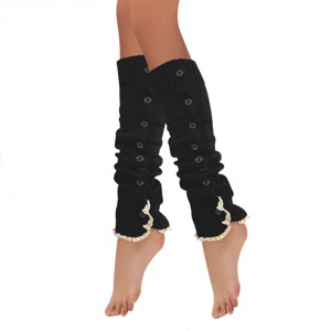 Wrapables Knee High Button Lace Leg Warmers for Boots - 1 of 4