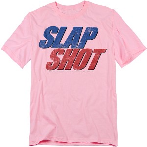 Slap Shot Blue & Red Logo Adult T-Shirt - 1 of 4