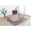 77.9" Corduroy Convertible Sofa Bed with Folding Mattress - 4 of 4