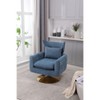 Okak 360 Degree Swivel Accent Chair, Classic Mid-Century Accent Chair with Gold Metal Basefor Living Room - 2 of 4