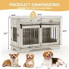 47" Furniture-Style Dog Crate, Large Indoor Kennel with 2 Storage Drawers, Removable Divider & Triple Doors for Small/Medium/Large Dogs - 2 of 4