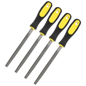 Unique Bargains Triangular Metal File High Carbon Steel PVC Grip Handle Hand Files - 1 of 4