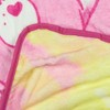 Care Bears Blanket Positive Vibes Cheer Bear Tie Dye Fleece Throw 45"X60" Multicolored - 4 of 4