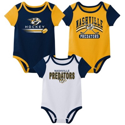 NHL Nashville Predators Boys' 3pk Bodysuit