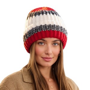 Anna-Kaci Women's Cozy Rib-Knit Winter Beanie with Soft Stretch Fabric - 1 of 3