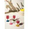 Aperitif Glasses with Colored Stems 5"H, Set of Four Handblown Recycled Glass by Kalalou - 2 of 3