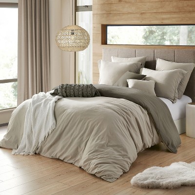 Swift Home | 3-Piece Reversible Solid Microfiber Duvet Cover Set (Comforter/Duvet Insert Not Included)