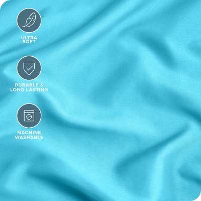 Aqua Standard Size Hypoallergenic Cotton Polyester Pillowcase Set