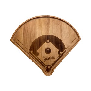 Slickblue Baseball Diamond Shaped Pine Wood Board, 18"x15" – Perfect for Sports Fans & Game Day Hosting - 1 of 3
