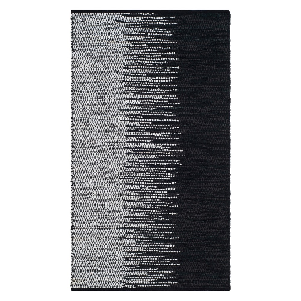 2'x3' William Geometric Accent Rug Light Gray/Black - Safavieh