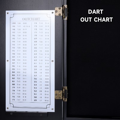 Hudson Black Solid Pine Dartboard Cabinet with Scoreboard