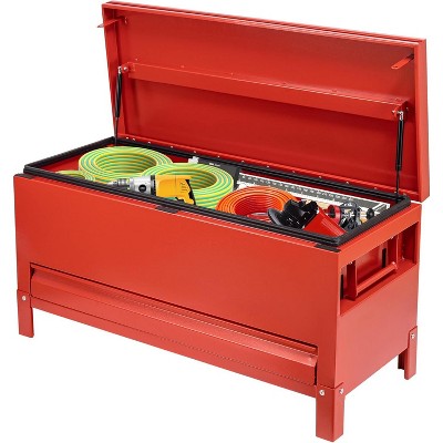 Jobsite Chest,Heavy Duty Truck Bed Toolboxes,Aluminum Alloy Tool Box,Dual Side Hydraulic Levers,Tool Chest for Garage