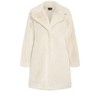 Women's Plus Size Remi Faux Fur Coat - cream | CITY CHIC - 4 of 4