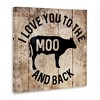 Stupell Industries Moo & Back Funny Cow Canvas Art, 30" x 30" - 2 of 4