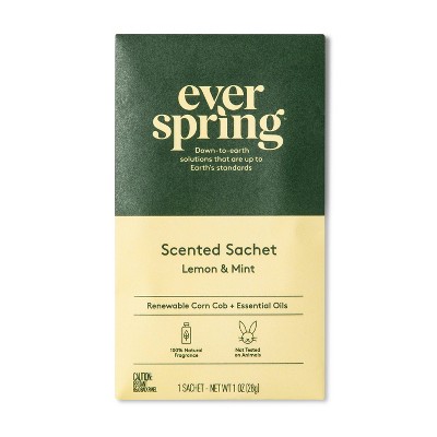 Air Freshener Sachet - Lemon & Mint - 1oz - Everspring™