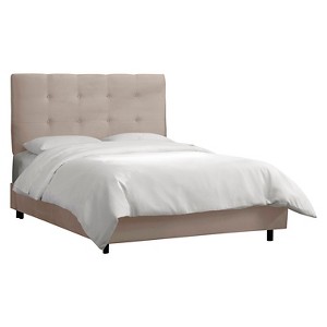 Dolce Microsuede Bed - Premier Platinum - California King - Skyline Furniture , Premier White