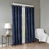 VYNXARIA 50x108"Knitted Jacquard Damask Total Blackout Grommet Top Curtain Panel,Navy(Only 1 Pc Panel) - 2 of 4