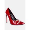 COCKTAIL Buckle Embellished Stiletto Pump Shoes in Women Camel - 2 of 4