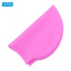 Unique Bargains Silicone Waterproof Non-Slip High-Stretch Swim Caps 2 Pcs - 3 of 4