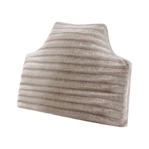 York Oversized Faux Fur Headboard Pillow Gray