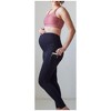 Women's Black Color Maternity Leggings Pregnancy Pants - 3 of 4