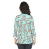 White Mark Women's Paisley Button Front Tunic Top - 3 of 4