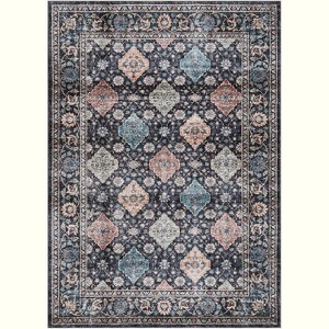 Area Rugs, Non-Slip, Machine Washable Oriental Rugs, Low Pile, Soft Ultra-Thin Carpet for Living Room, Bedroom, Dining Room, Home Office - 1 of 4