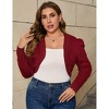 Plus Size Cardigan Sweaters for Women Open Front Long Sleeve Loose Knit Short Sweater - 2 of 4