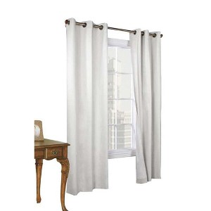 Commonwealth Thermalogic Weather Cotton Fabric Grommet Top Curtain Panel Pair - 1 of 4