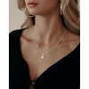Classic Adjustable Gold Plated Pearl Necklace: Dainty Choker Jewelry Gift for Women - 3 of 4